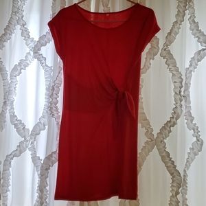 Red Midi Knot Dress